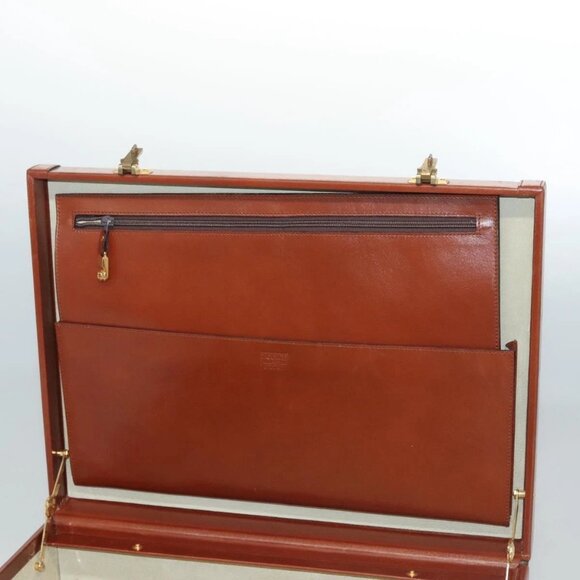 LOEWE Trunk Leather Brown Auth - Picture 9 of 16
